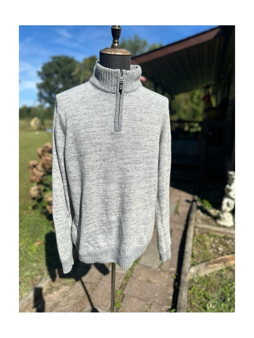 Daniel Blasi Men's Lightweight Quarter-Zip Gray Sweater Size XXL